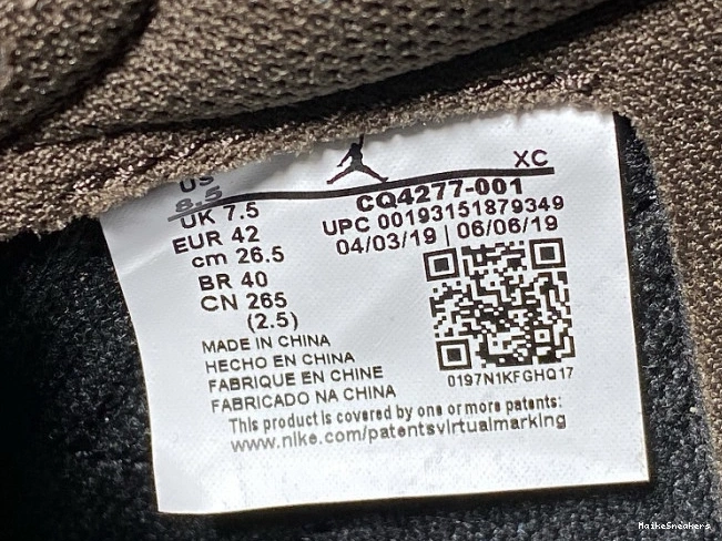 MaikeSneakers Low 1 Dark Travis Jordan OG x Air SP CQ4277-001 Mocha Scott 0804